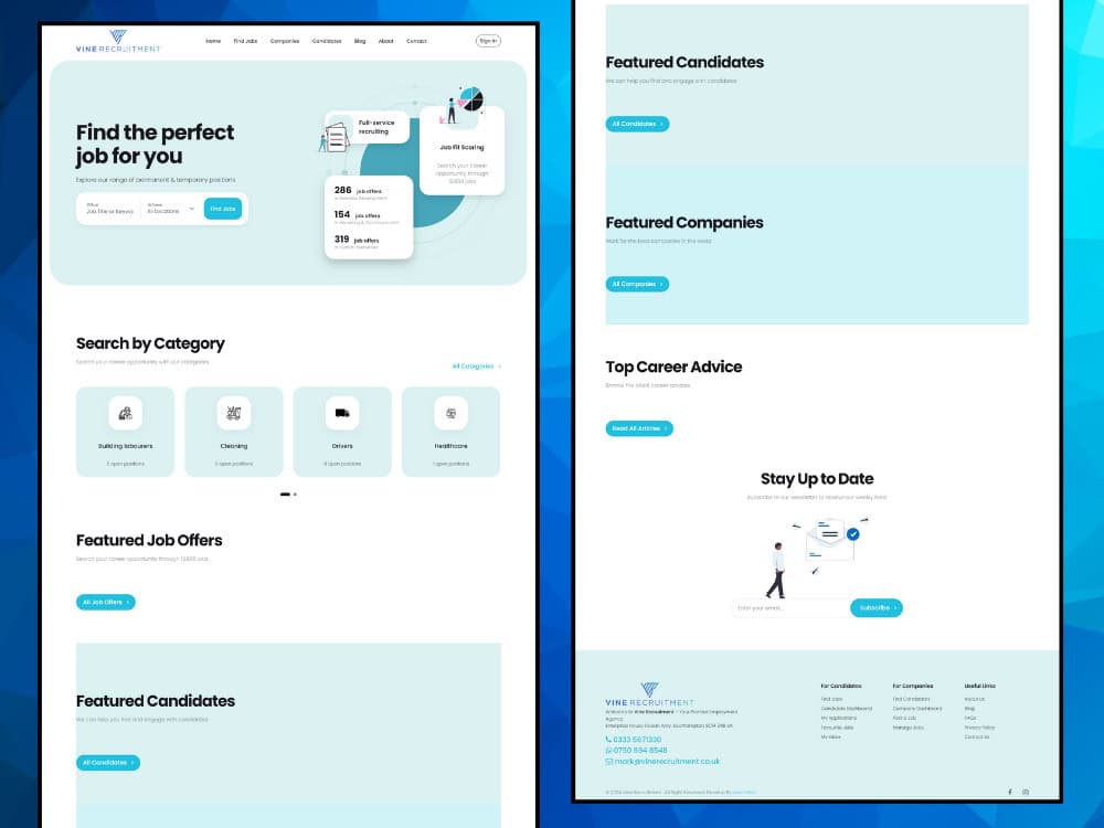Job Portal WordPress Elementor Website