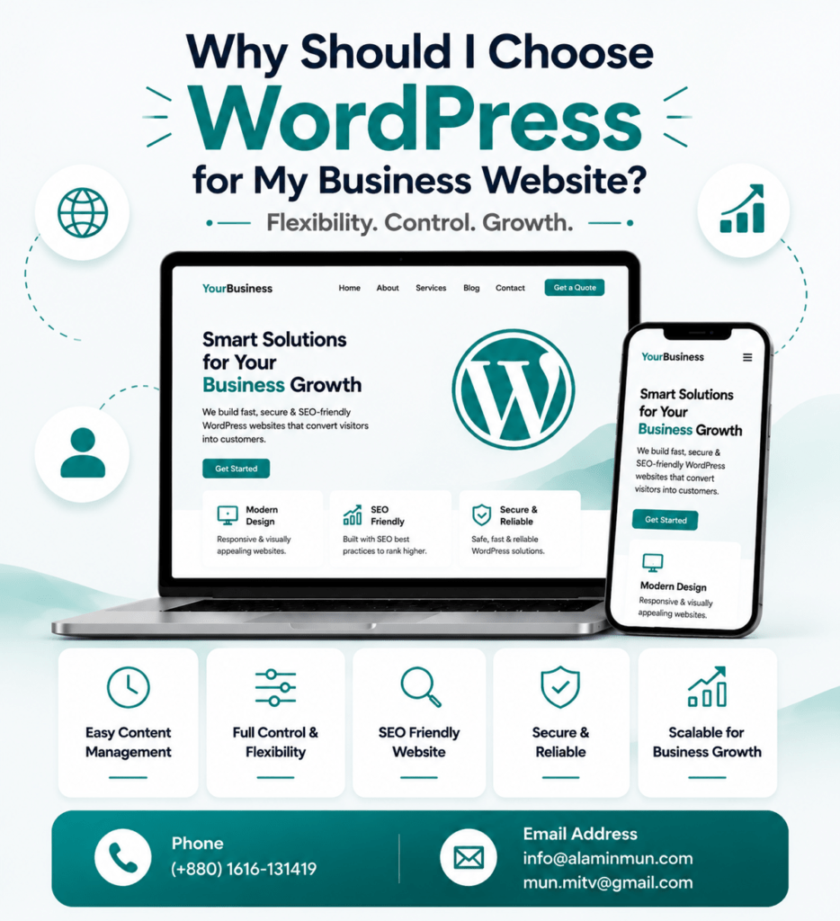 WordPress for business website