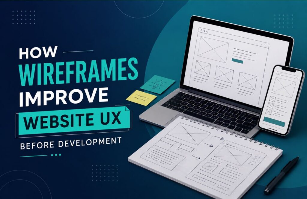 wireframes improve website UX