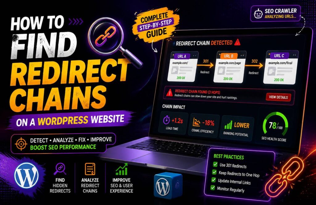 redirect chains on a WordPress website