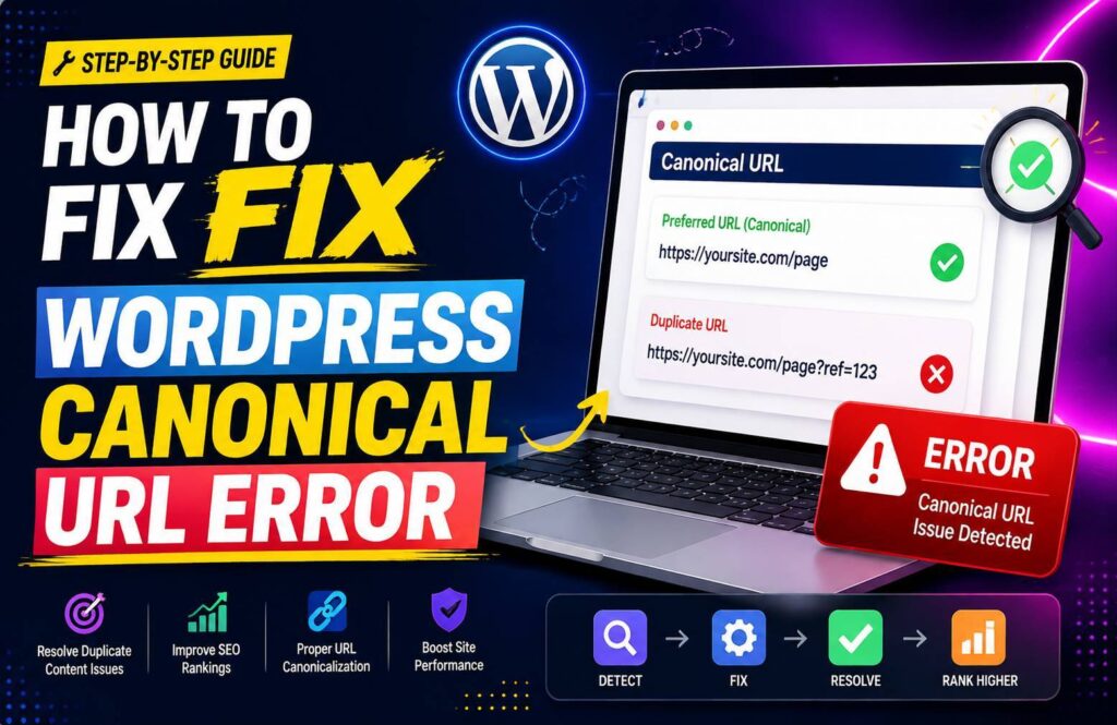 WordPress canonical URL error
