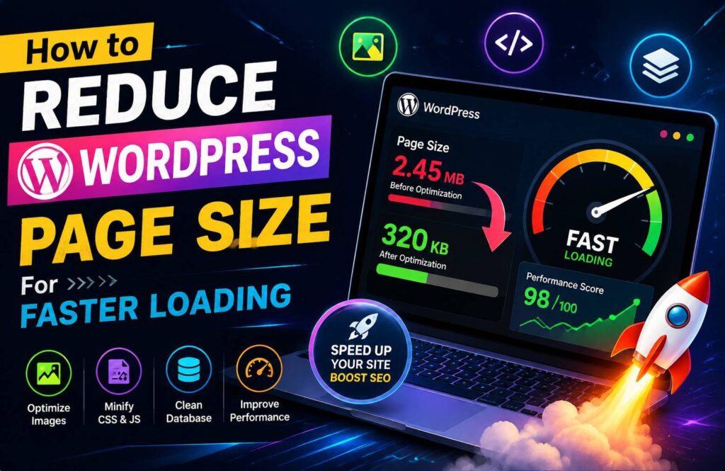 how to reduce WordPress page size