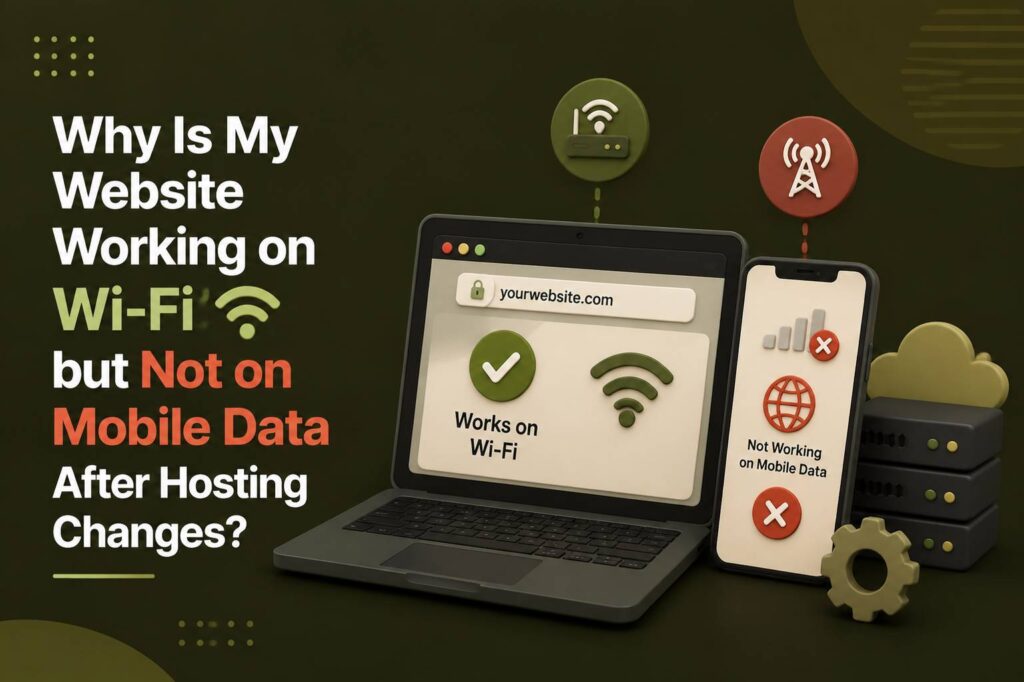 website works on Wi-Fi but not mobile data