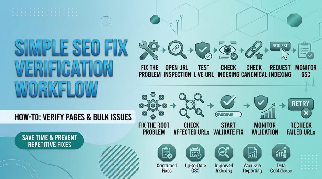 verify SEO fixes in Google Search Console