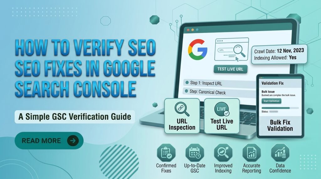 verify SEO fixes in Google Search Console